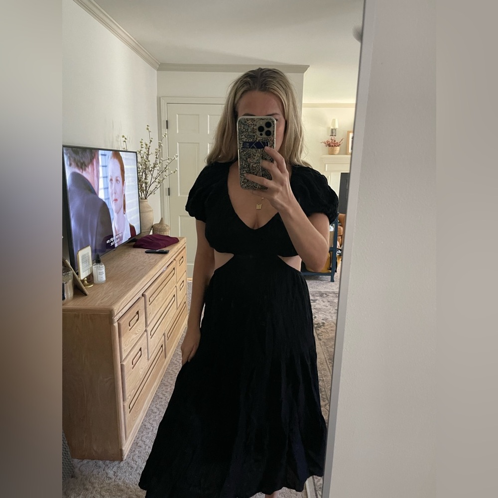 ASTR black cut out dress